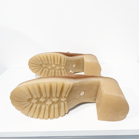 Free People James Cozy Mule Faux Fur Cognac Leather Chunky Platform Sole 39.5 - Picture 11 of 14